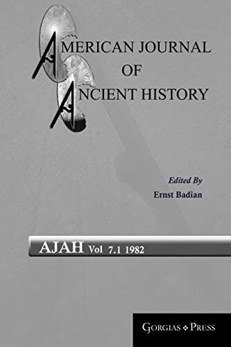 American Journal Of Ancient History Vol 71 Ernst Badian Editor