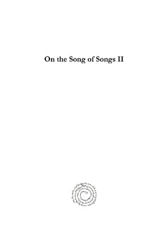 On The Song Of Songs Ii Bernard Of Clairvaux Kilian Walsh Ocso Jean Leclercq Osb