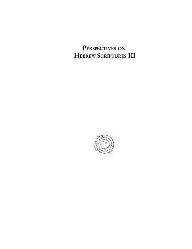 Perspectives On Hebrew Scriptures Iii Ehud Ben Zvi