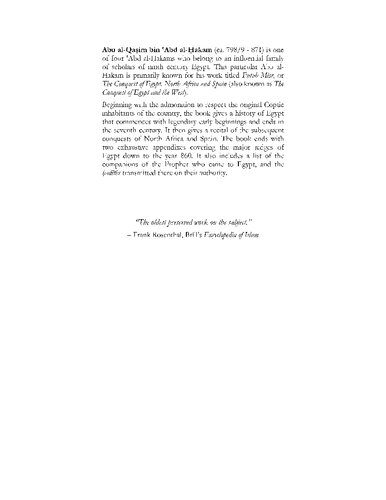 The History Of The Conquest Of Egypt North Africa And Spain Ibn Abd Al Hakam Charles Torrey Charles C Torrey