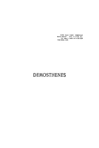 Demosthenes And The Last Days Of Greek Freedom 384 322 Bc Aw Pickardcambridge