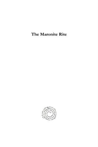 The Maronite Rite Archdale King