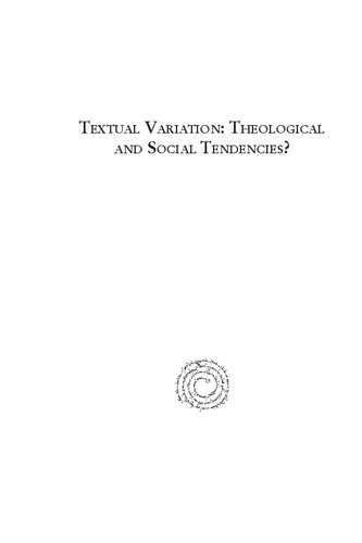 Textual Variation David C Parker H A G Houghton