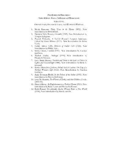 Haremlik Some Pages From The Life Of Turkish Women Demetra Vaka