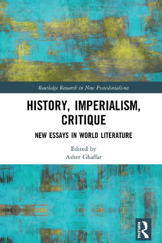 History Imperialism Critique New Essays In World Literature 1st Edition Asher Ghaffar Editor