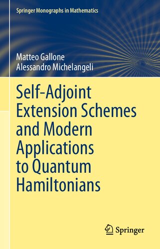 Selfadjoint Extension Schemes And Modern Applications To Quantum Hamiltonians Matteo Gallone