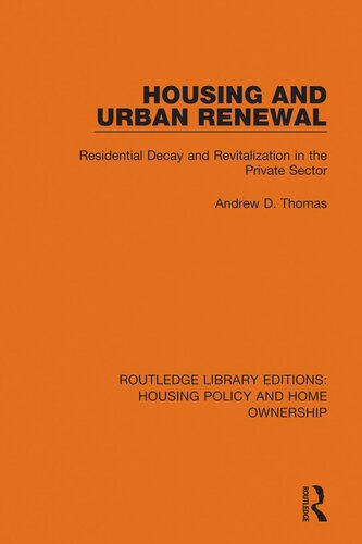Housing And Urban Renewal Andrew D Thomas