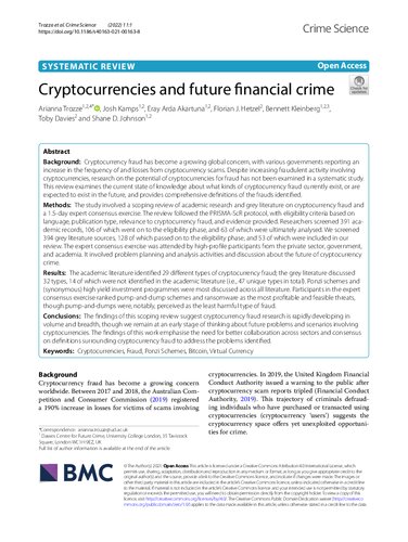 Crime Science Cryptocurrencies And Future Financial Crime Coll