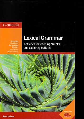 Lexical Grammar Activities For Teaching Chunks And Exploring Patterns Leo Selivan