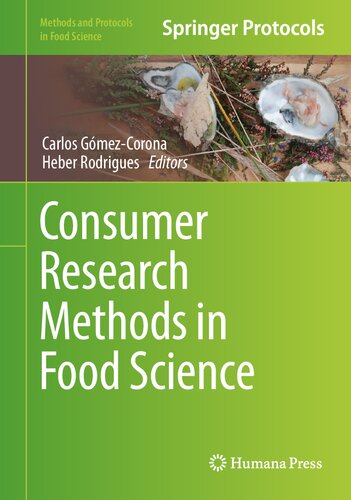 Consumer Research Methods In Food Science Carlos Gmezcorona