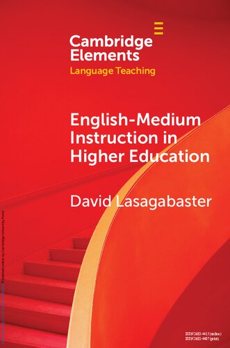 Englishmedium Instruction In Higher Education David Lasagabaster