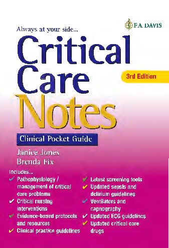 Critical Care Notes 3rd Edition Janice Jones