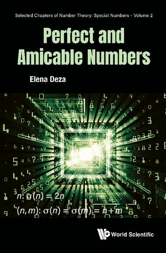 Perfect And Amicable Numbers 1st Edition Elena Deza