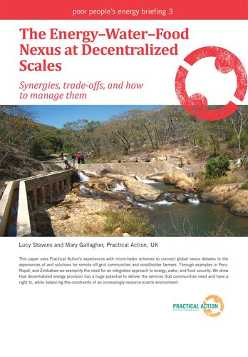 The Energywaterfood Nexus At Decentralized Scales Lucy Stevens