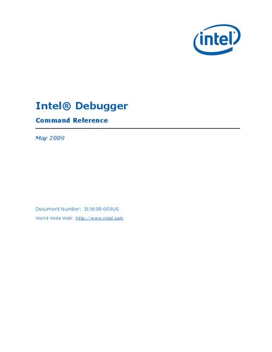 Intel Debugger Command Reference Coll