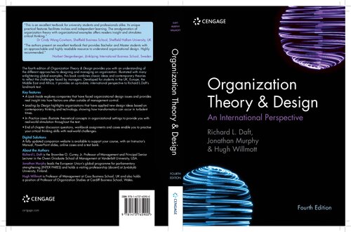 Organization Theory Design An International Perspective 4th Edition Hugh Willmott