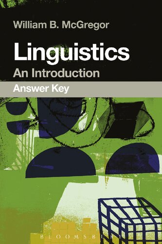 Linguistics An Introduction Answer Key 2nd Edition William B Mcgregor