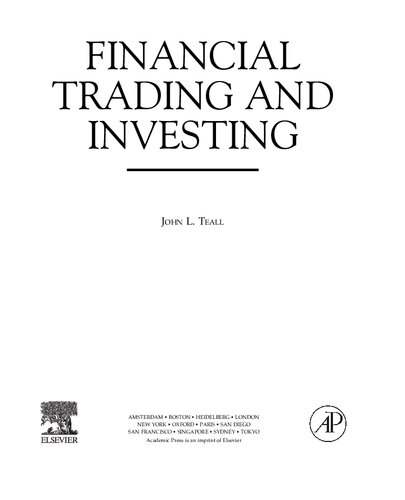 Financial Trading And Investing John L Teall