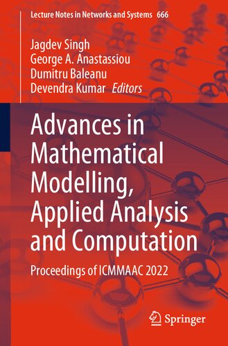 Advances In Mathematical Modelling Applied Analysis And Computation Proceedings Of Icmmaac 2022 Jagdev Singh