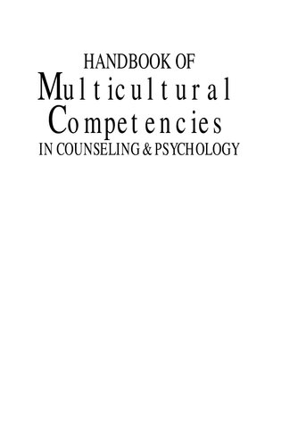 Handbook Of Multicultural Competencies In Counseling And Psychology 1st Edition Donald B Popedavis