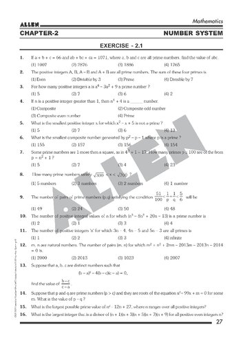 Allen Prmoioqm Sheet Number Systemtheory Allen