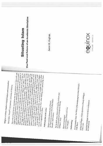 Situating Islam The Past And Future Of An Academic Discipline Aaron W Hughes