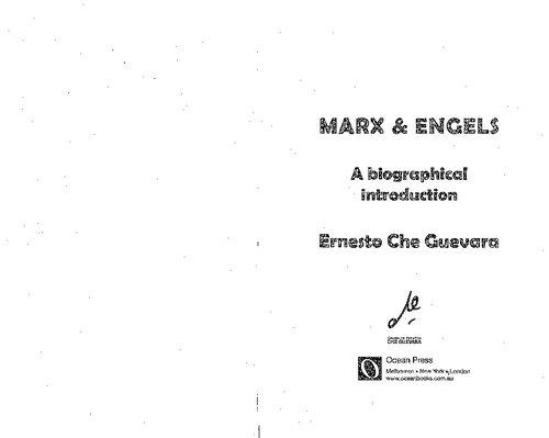 Marx Engels A Biographical Introduction Pols Ernesto Che Guevara