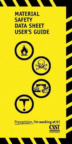 Material Safety Data Sheet Users Guide Michel Gagné Annemarie Filion