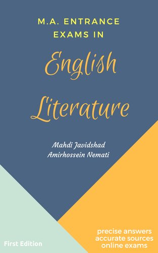 Ma Entrance Exams In English Literature Precise Answers Accurate Sources And Online Exams 1st Edition Mahdi Javidshad