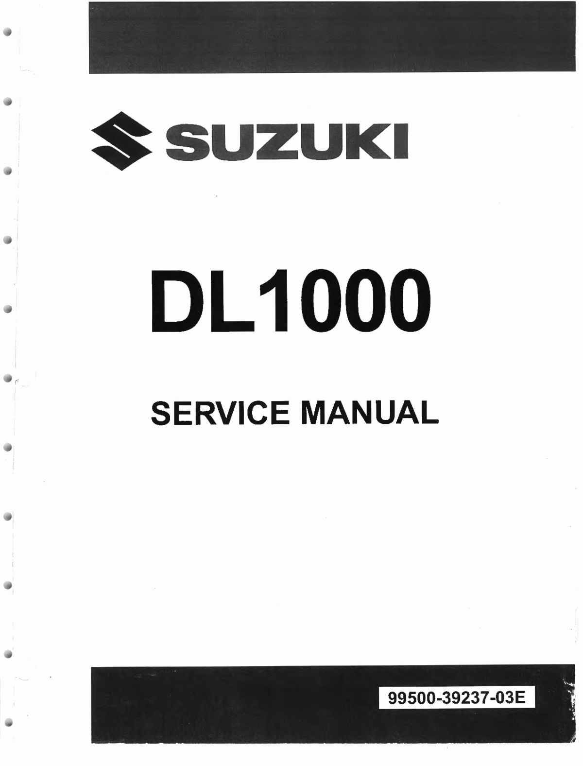 Suzuki Vstrom Dl1000 Service Manual 20022009 995003923703e Suzuki Motor Corporation