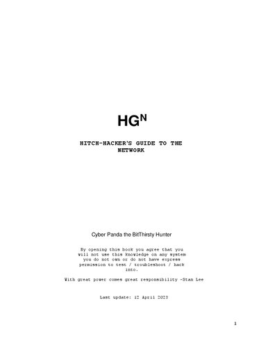 Hitchhackers Guide To The Network 1st Edition Cyb3rpanda