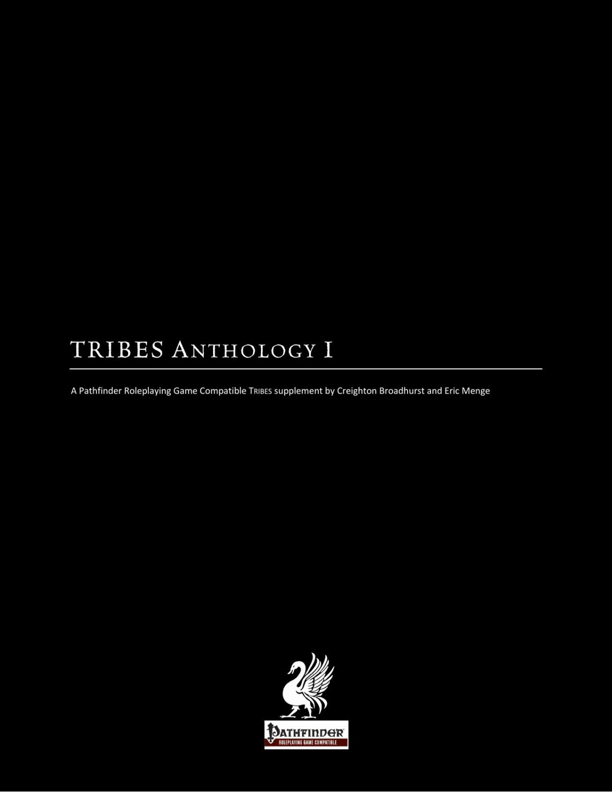 Tribes Anthology I Creighton Broadhurst Eric Menge