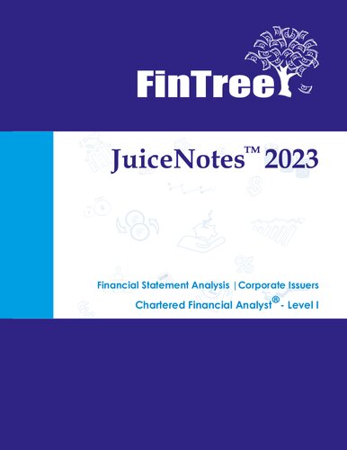 Juicenotes Fintree Cfa Level 1 2023 Financial Statement Analysis And Corporate Issuers Fintree
