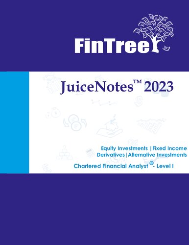 Juicenotes Fintree Cfa Level 1 2023 Equity Investments Fixed Income Derivatives Alternative Investments Fintree
