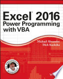Excel 2016 Power Programming With Vba Michael Alexander Richard Kusleika