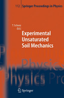 Experimental Unsaturated Soil Mechanics Tom Schanz Ed