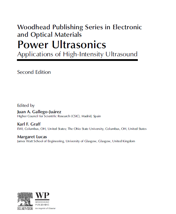 Power Ultrasonics 2nd Edition Juan A Gallegojuarez Karl F Graff