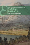 The Cambridge Companion To Lyrical Ballads Sally Bushell