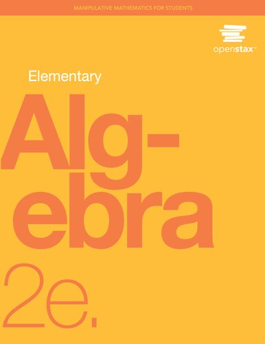 Elementary Algebra 2e Manipulative Mathematics For Students 1st Edition Lynn Marecek