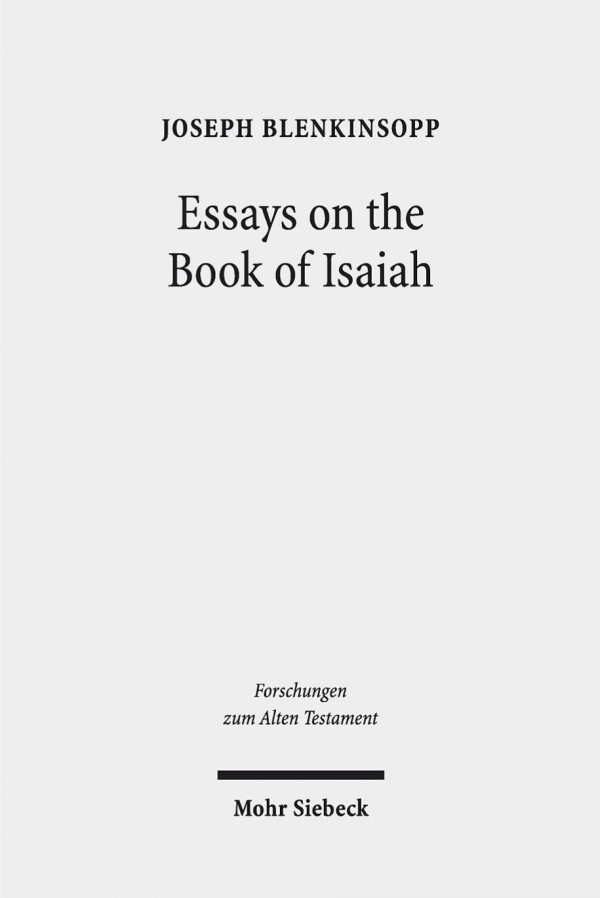 Essays On The Book Of Isaiah Joseph Blenkinsopp