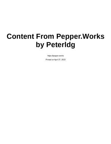 Content From Pepperworks By Peterldg Peterldg