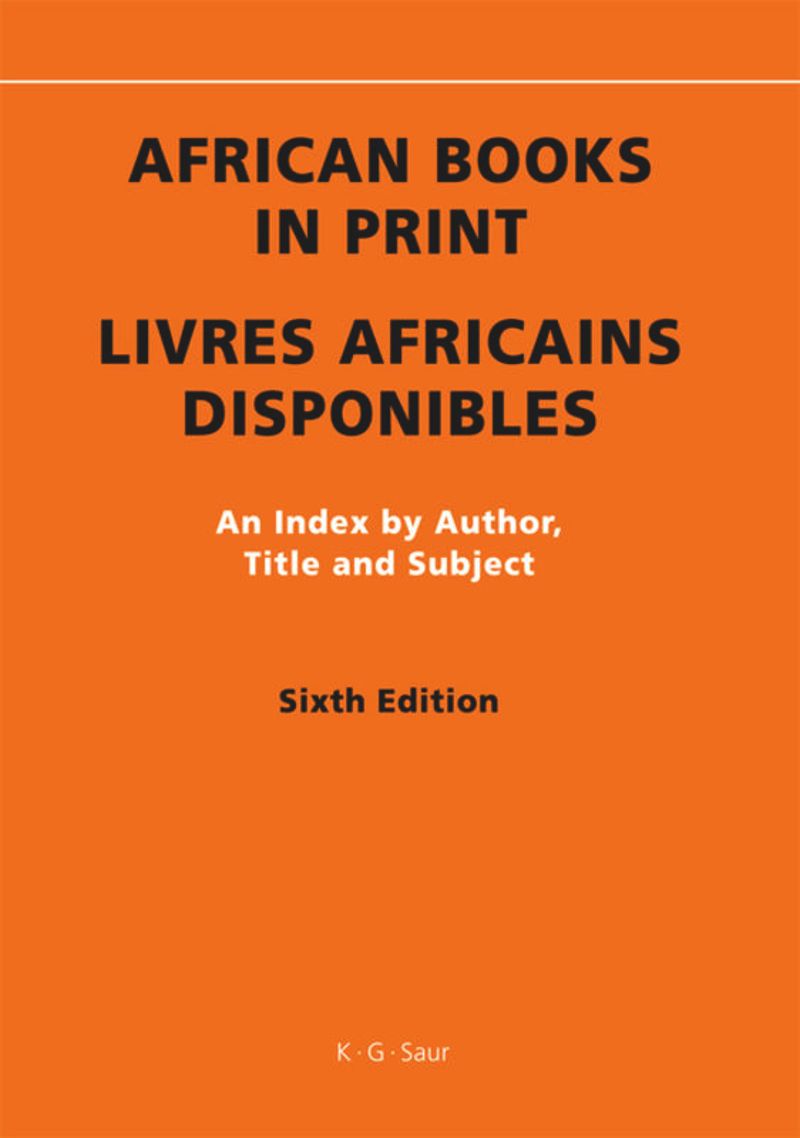 African Books In Printlivres Africains Disponibles An Index By Author Title And Subject Sixth Edition 6th Edition Ccile Lomer