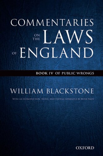 Commentaries On The Laws Of England William Blackstone