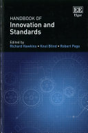 Handbook Of Innovation And Standards Richard Hawkins Robert Page
