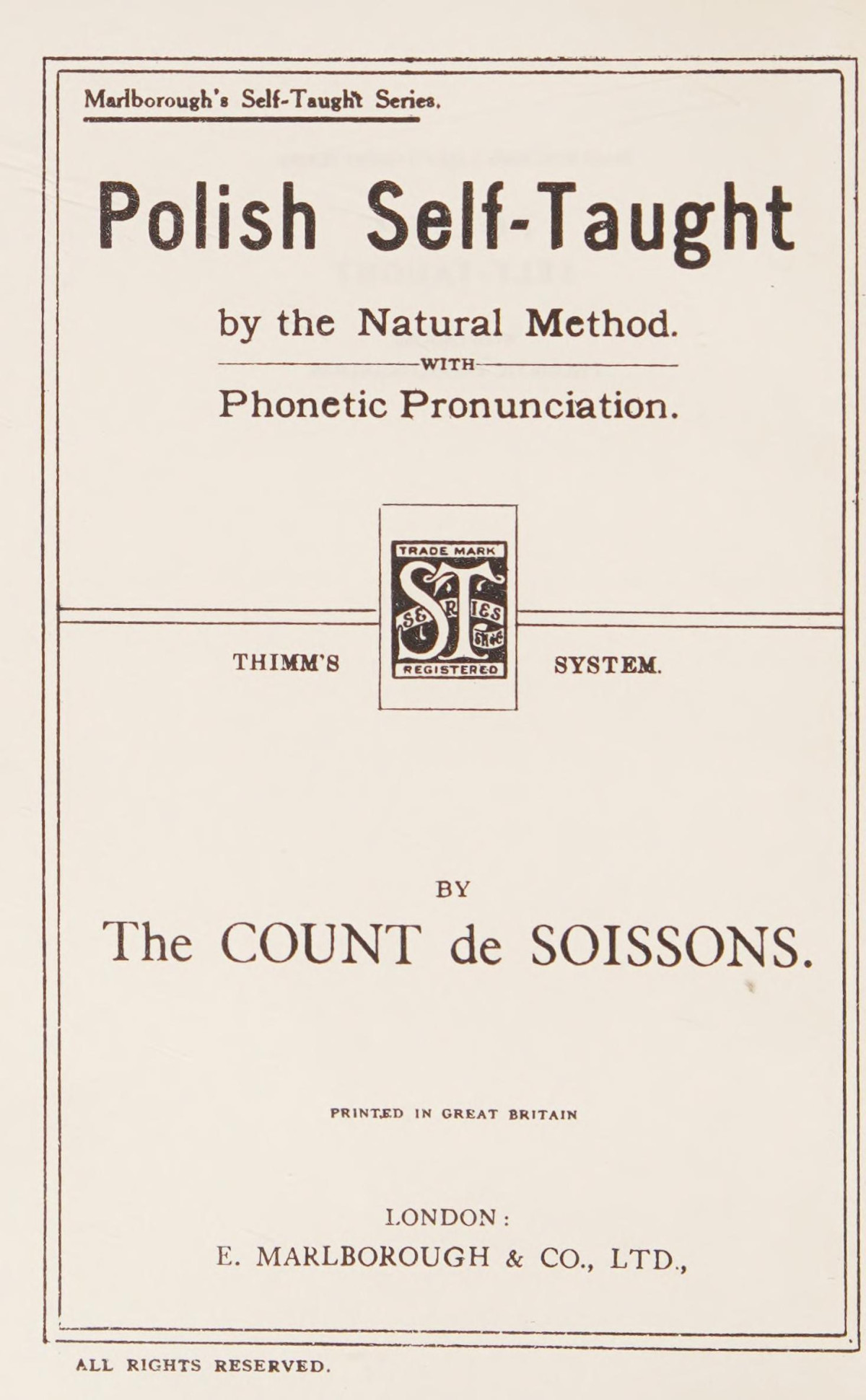 Polish Selftaught Soissons Count De