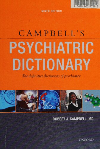 Campbells Psychiatric Dictionary 9th Edition Robert J Campbell