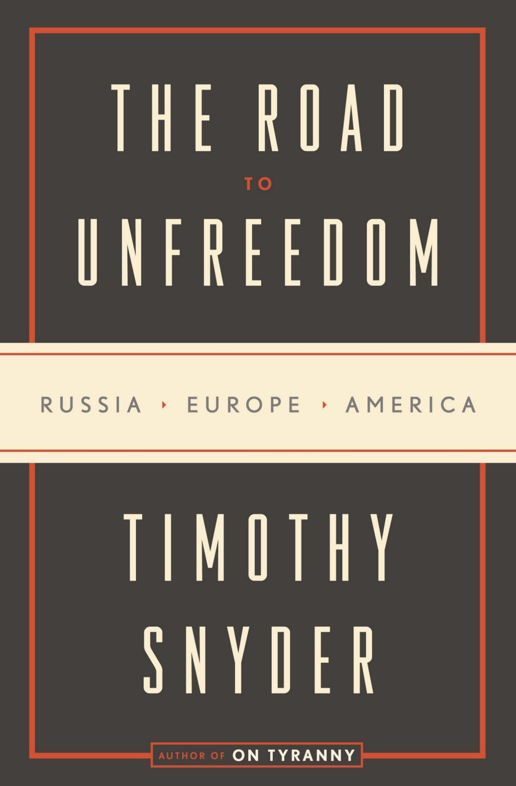 The Road To Unfreedom Russia Europe America Timothy Snyder