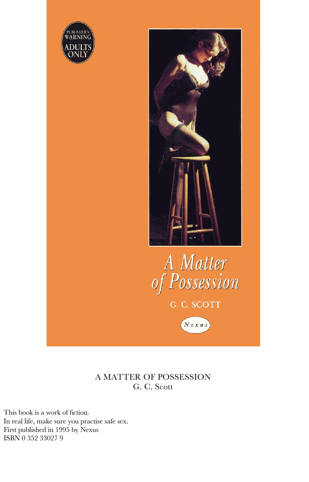 A Matter Of Possession G C Scott