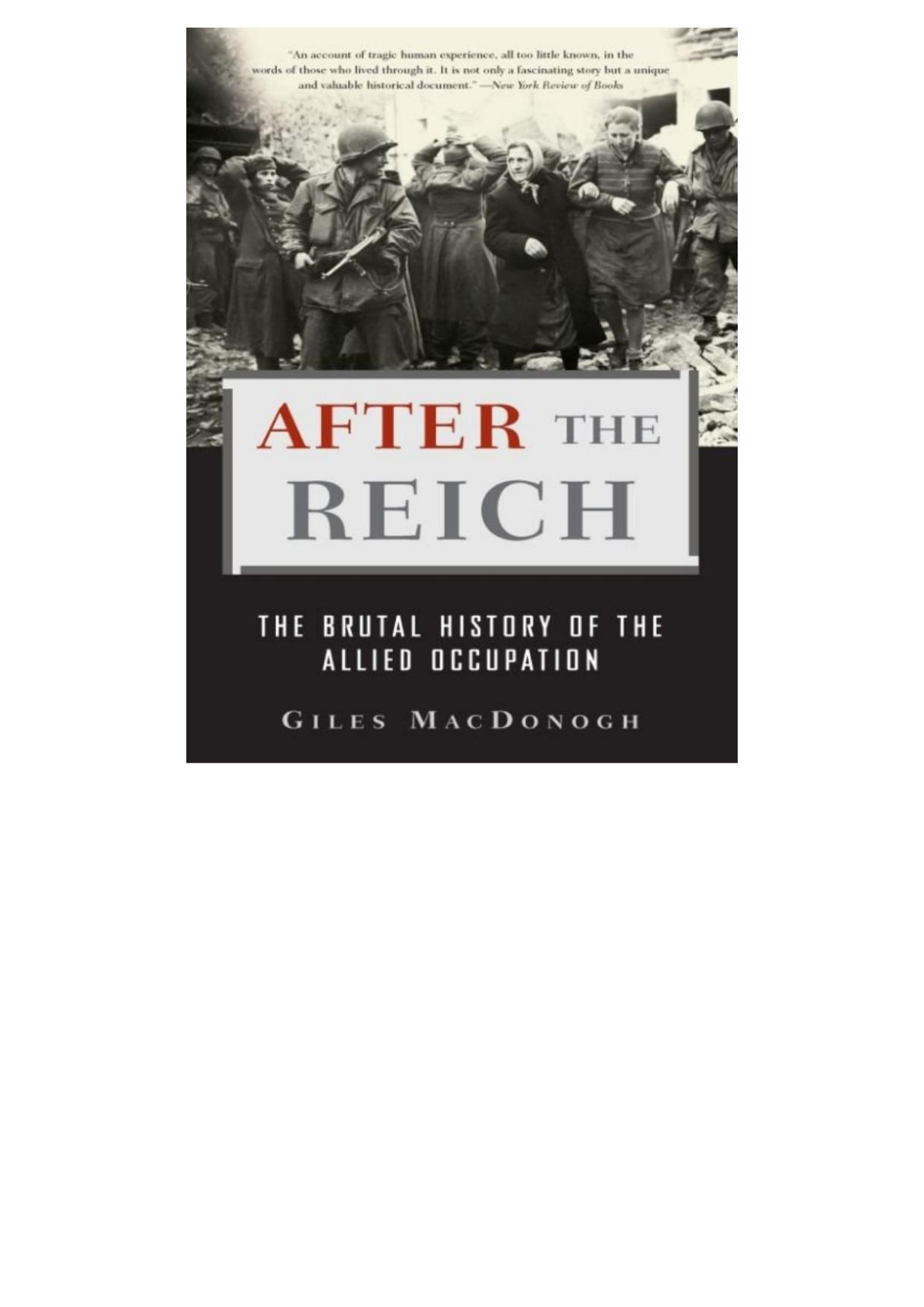 After The Reich Giles Macdonogh