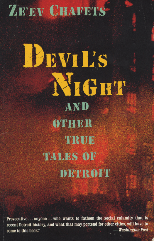 Devils Night 1st Edition Zeev Chafets
